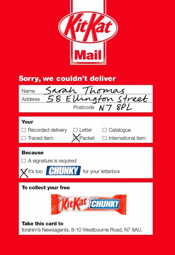 Kit Kat Direct Mail Print