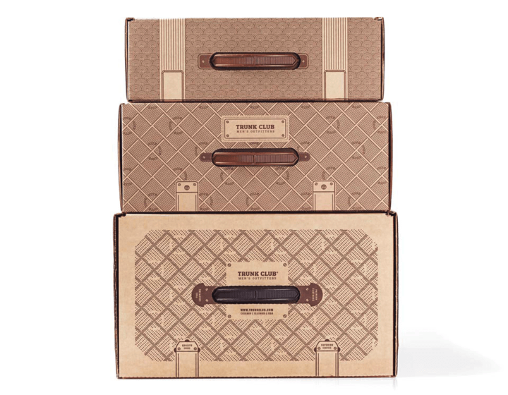 Trunk Club Cardboard Box Printed Design