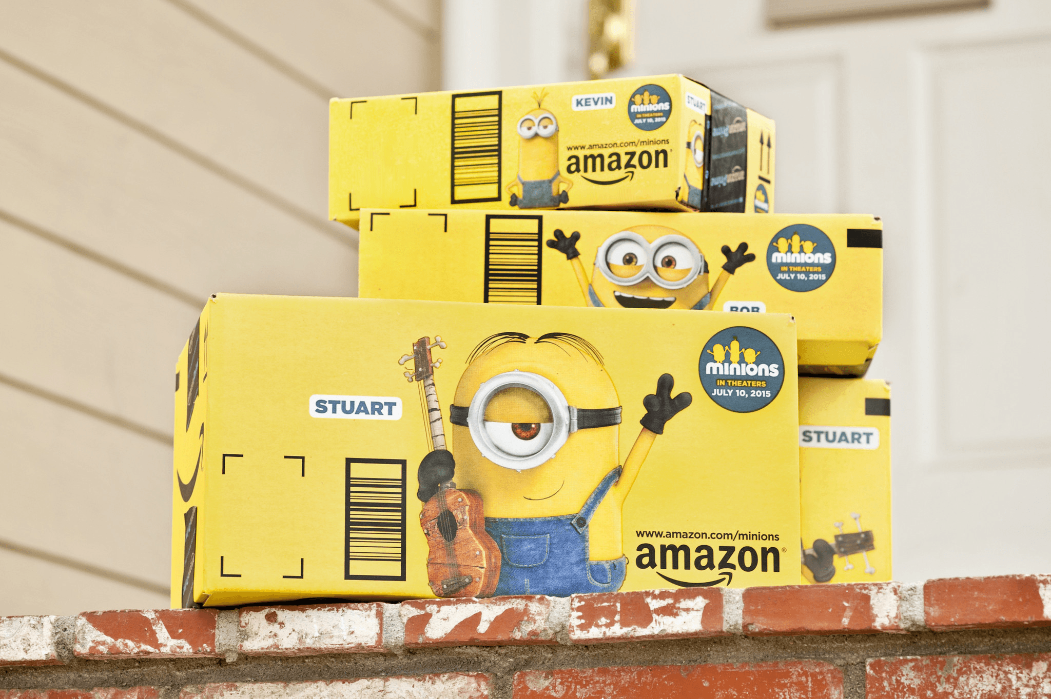 Cardboard Box Printed Design - Amazon Minions