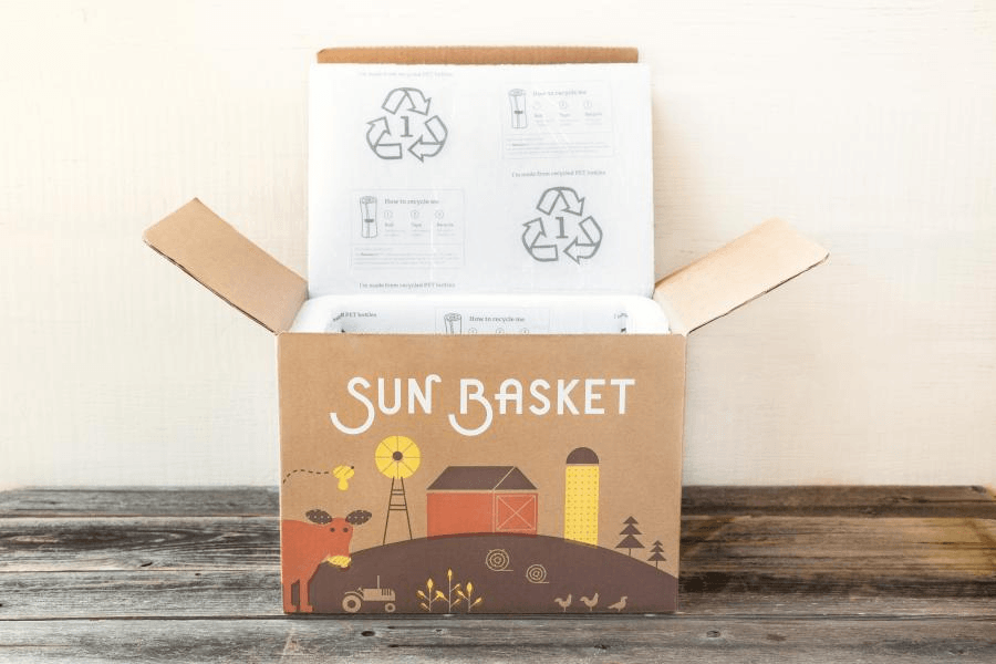 Cardboard Box Printed Design - Sun Basket