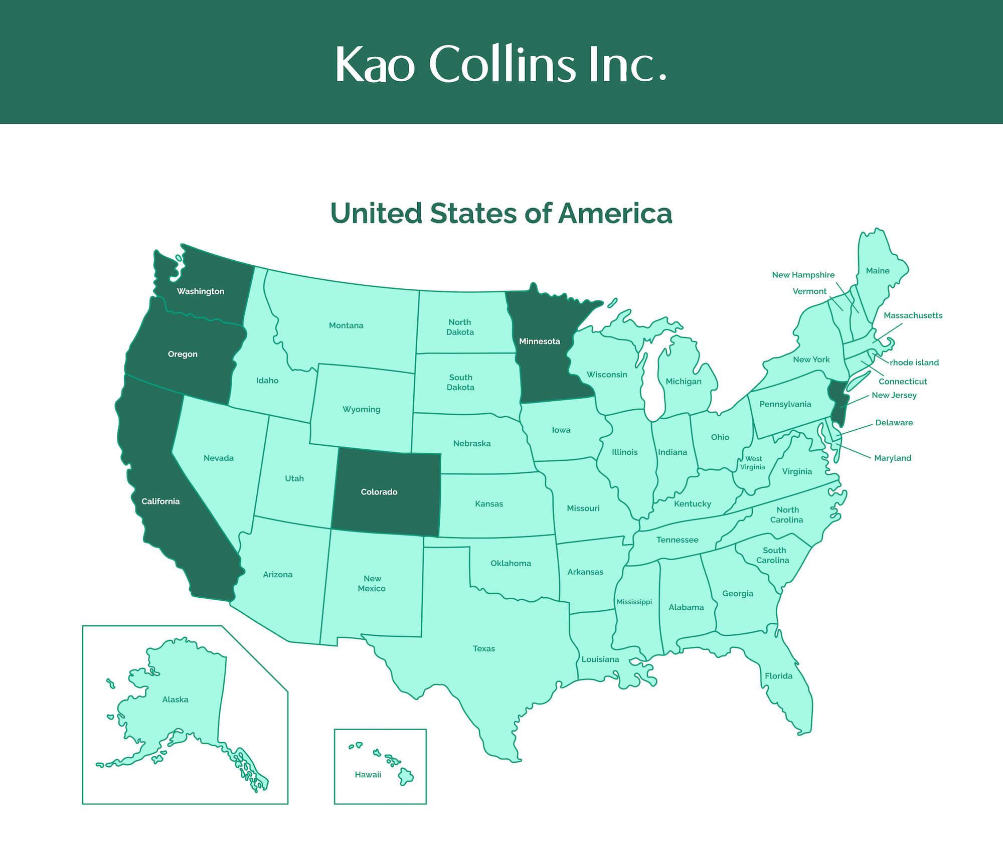 Map showing states with Extended Producer Responsibility laws